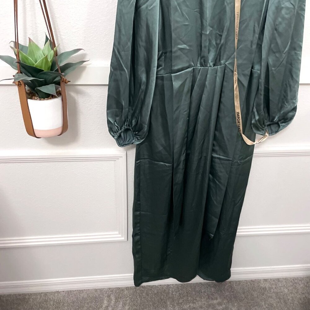 Nwt Veiled Collection Green Long Sleeve Dress Size L — image 2 of 8